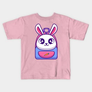 Cute Rabbit Bag Cartoon Kids T-Shirt